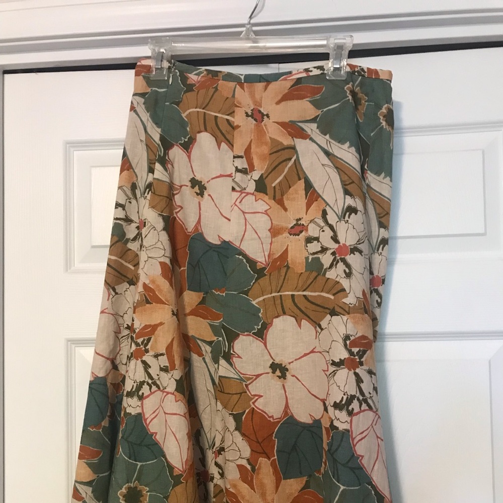 Fall colors fully lined skirt